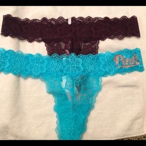 VS Pink NWT thongs bundle